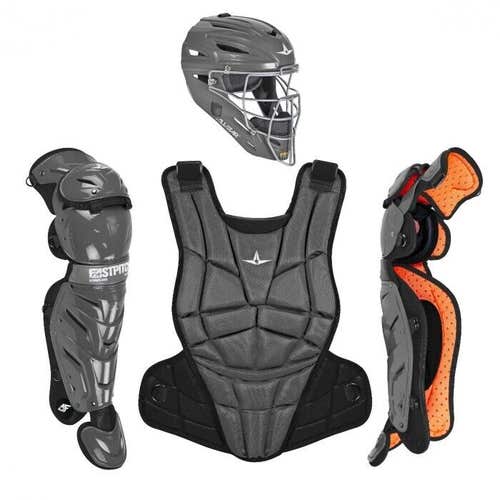 All Star AFX 13+ Fastpitch Softball Catchers Gear Set - Grey / Black
