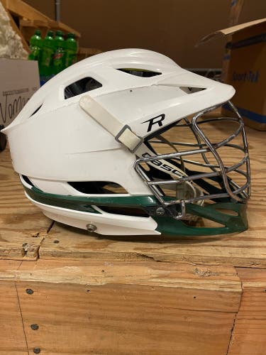 6 Cascade R Lacrosse Adult Helmets White/Green One Size Fits Most