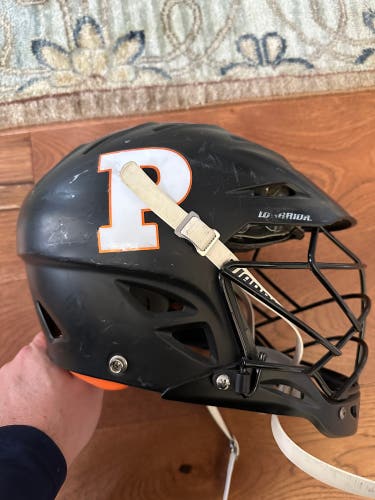 Princeton Game Worn Used Warrior Lacrosse Helmet