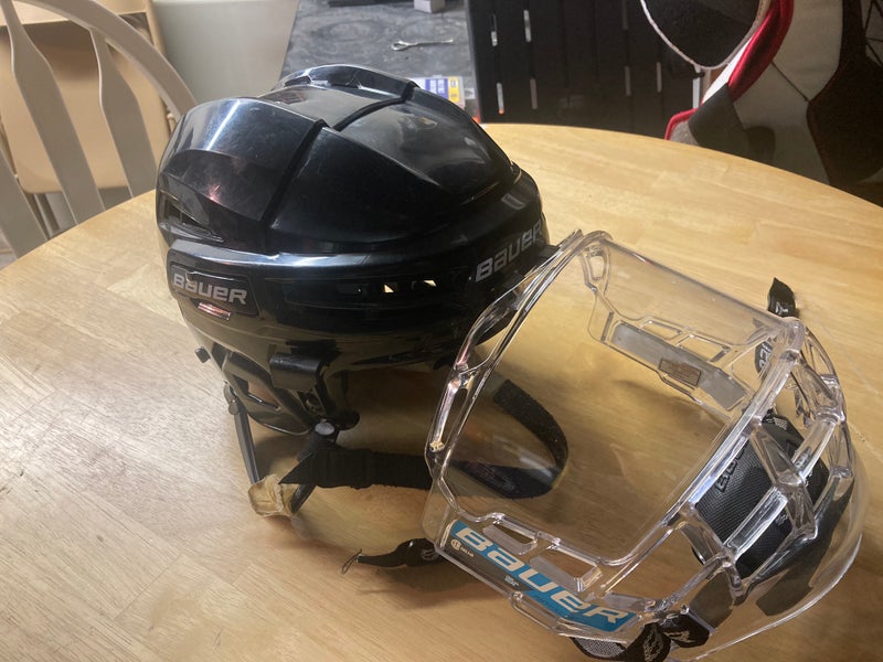 Bauer ice hockey helmet with clear shield