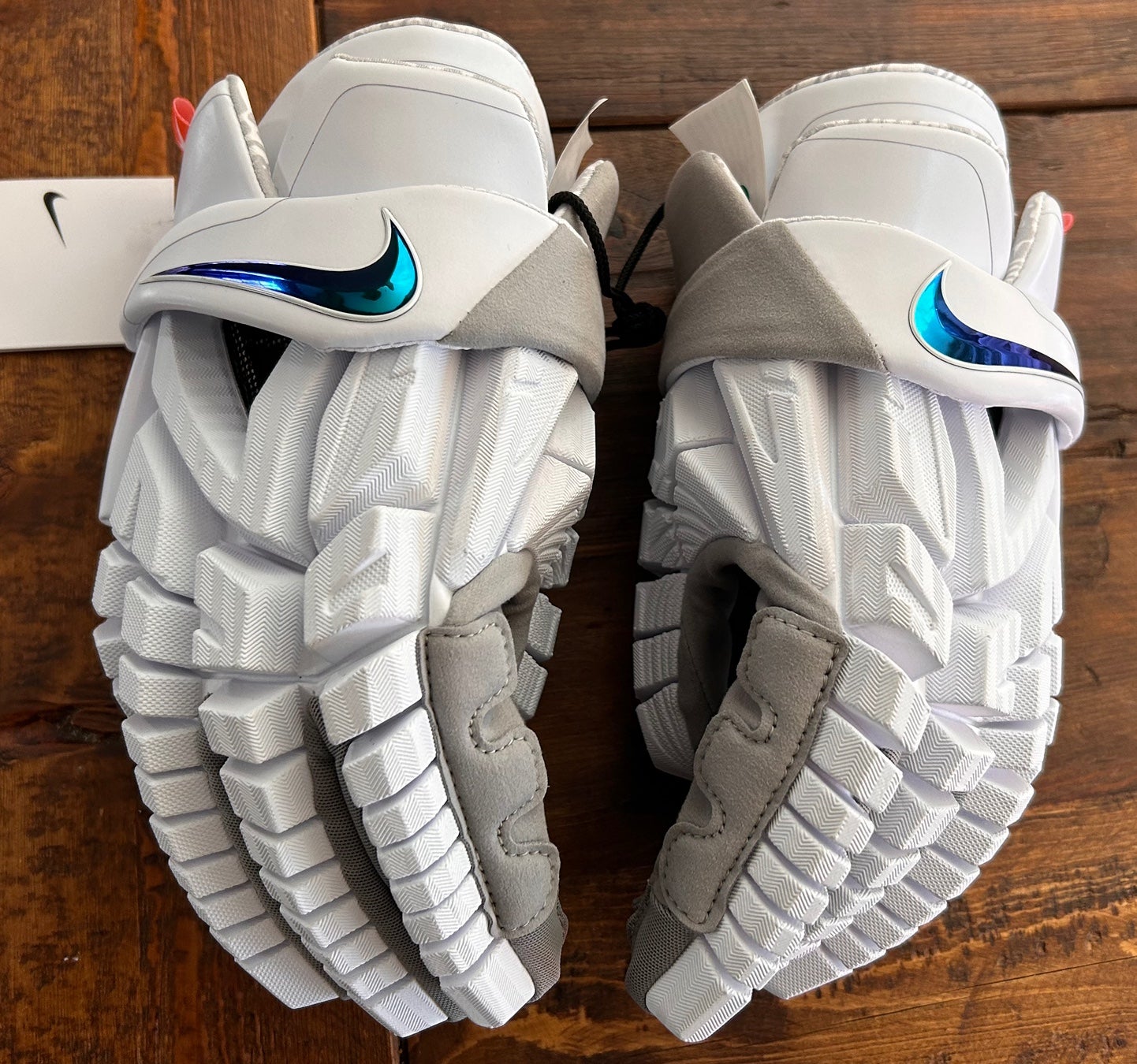 Nike Vapor Premier Lacrosse Gloves White / Large