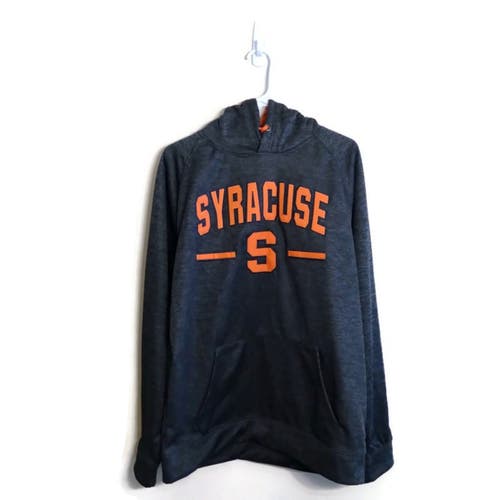 Colosseum NCAA Syracuse Orangemen Spell Out Logo Hooded Gray Pullover Sweatshirt XLarge