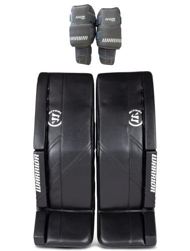 New Warrior Ritual G5 Pro 33"+1.5 ice hockey goalie pads black senior leg pad sr