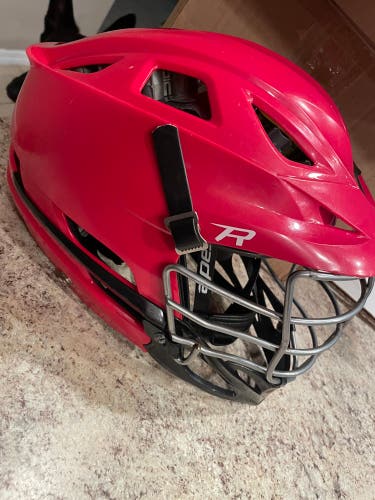 RED lacrosse helmet cascade r lax