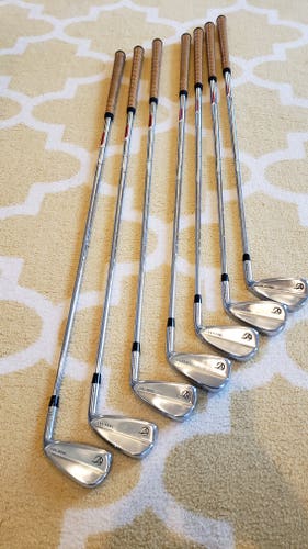 Takomo iron 101 used Right Handed Iron Set (4-pw) ; kbs tour 105 stiff, winn dri-tac midsized grip