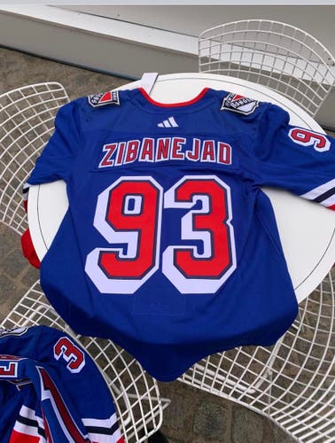 Authentic Adidas New York Rangers Mika Zibanejad Reverse Retro Jersey Size 50