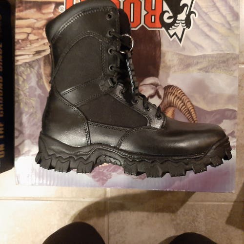 Black Adult Men's New Size 8.0 boots