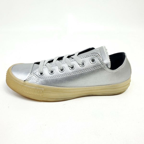 Arroyo Preparación gramática Converse All Star Womens Shoes Size 7.5 Sneakers Silver Low Top Lace Up |  SidelineSwap