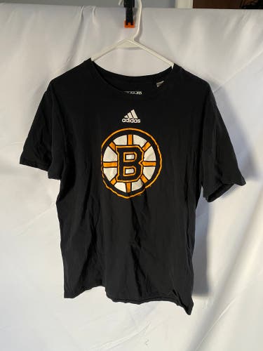 Adidas Mens Large Boston Bruins Black Shirt