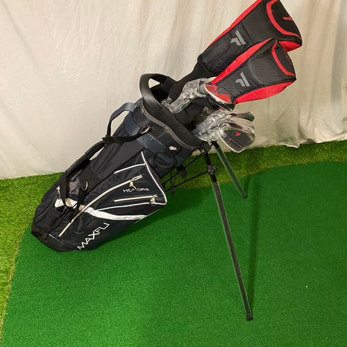 NEW Left Handed Top Flite Golf Club Set With Upgraded Stand Bag Sunday Bag