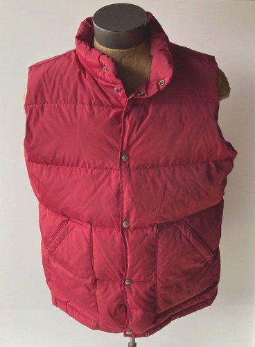 Lands' End Men's Red Goose Down Puffer Vest Jacket ~ Size XL X-Large (46-48)