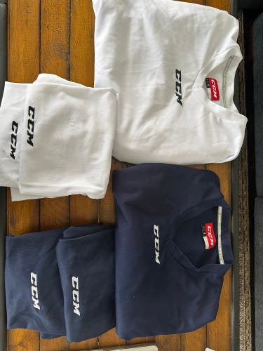 White Used Large CCM QuickLite Jersey