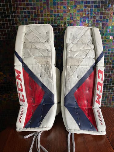 Used 33" CCM Eflex 5 Goalie Leg Pads Pro Stock