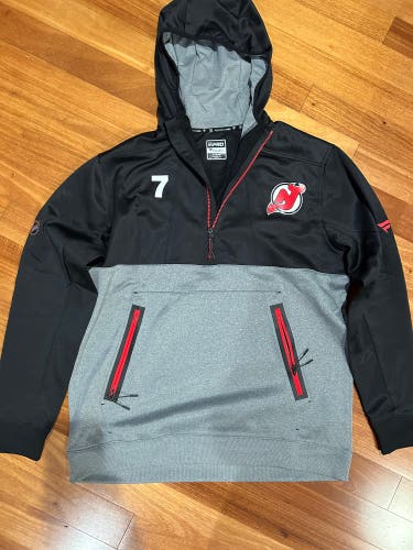 Dougie Hamilton Player Issue Locker Room New Jersey Devils Fanatics Hoodie XL Pro Stock