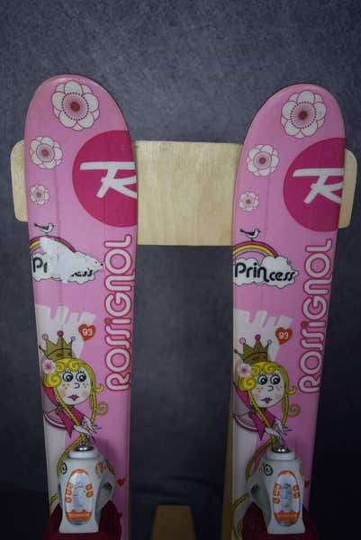 ROSSIGNOL PRINCESS JUNIOR SKIS SIZE 93 CM WITH ROSSIGNOL BINDINGS