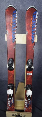 NORDICA HOT ROD JUNIOR SKIS SIZE 110 CM WITH ATOMIC BINDINGS