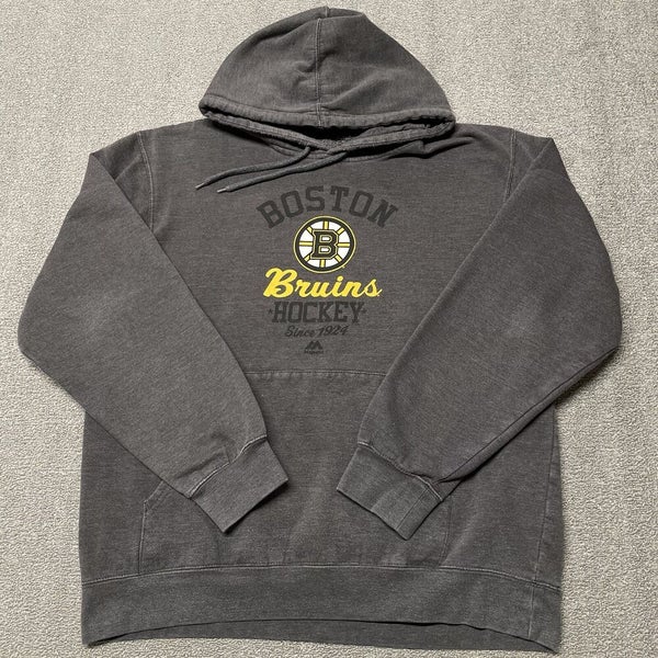 Boston Bruins Sweatshirt Men Medium Adult Gray NHL Hockey Pullover