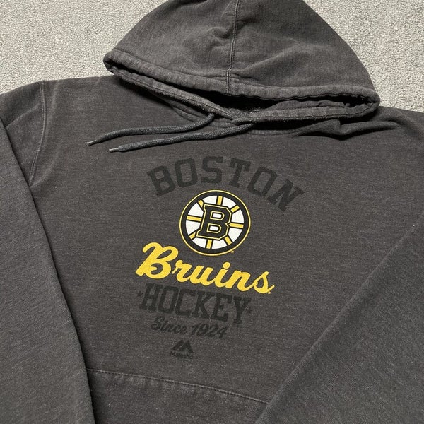 Boston Bruins Sweatshirt Men Medium Adult Black NHL Hockey