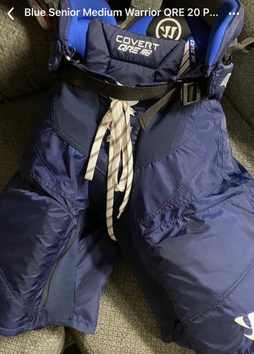 Navy Blue Senior Medium Warrior QRE 20 Pro Hockey Pants