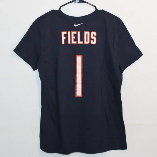 Men's Nike Justin Fields Navy Chicago Bears Player Game Jersey