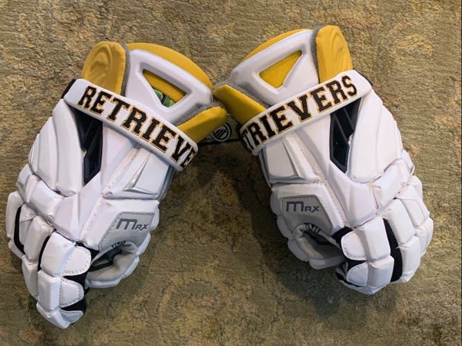 New Custom Team Issued UMBC Lacrosse Maverik Max Lacrosse Gloves 13"
