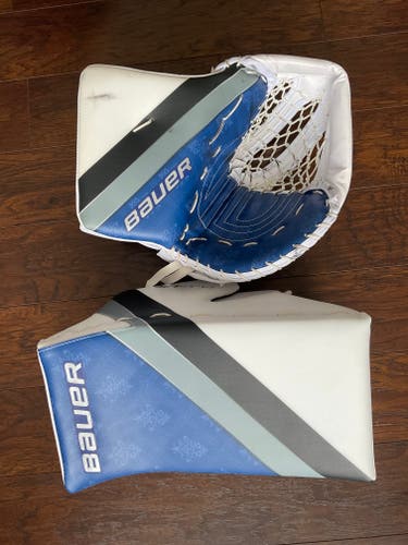NEW WHL Pro Stock Bauer Hyperlite Goalie Glove & Blocker Set