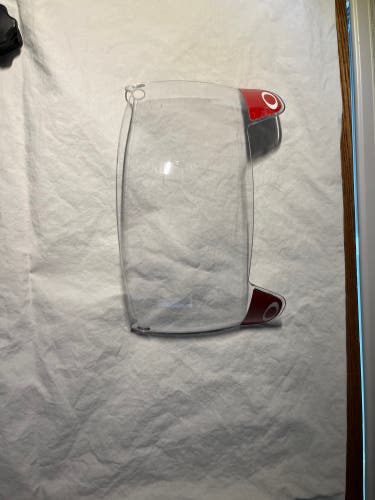 Used Oakley Visor With Clips, Stickers, Bag