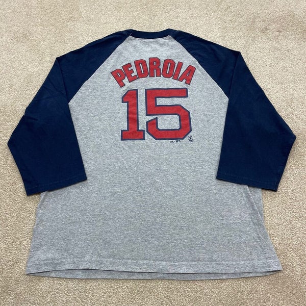 Dustin Pedroia Boston Red Sox T Shirt Men Large Adult Gray MLB Baseball  Fenway