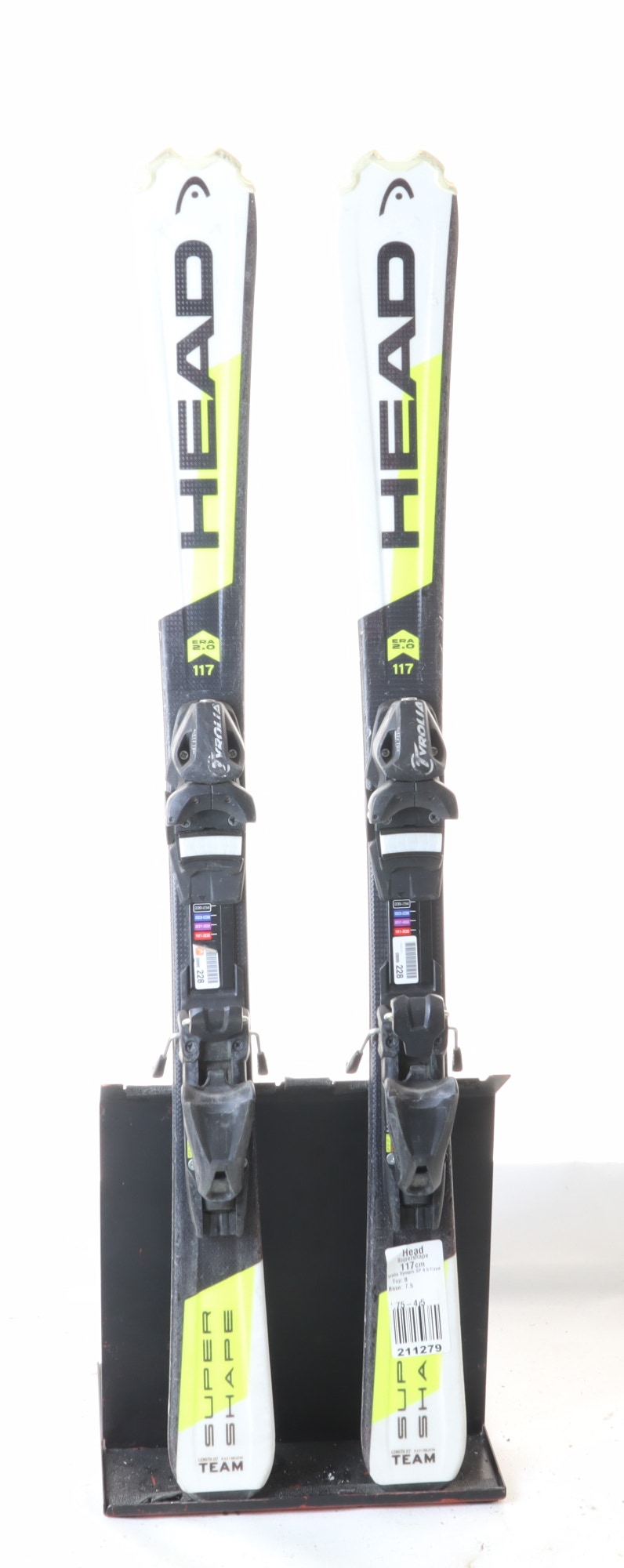 Used 2014 Head Supershape Demo Ski with Bindings Size 117 (Option 211279)