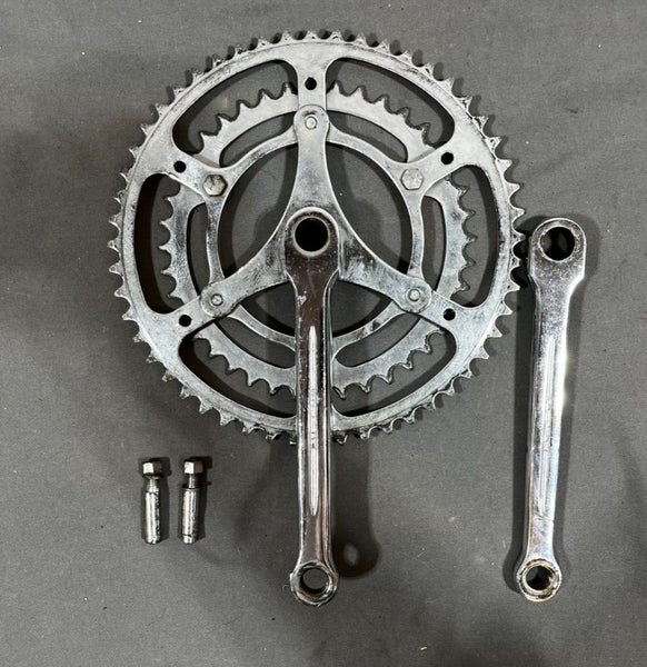 Vintage Solida France 170mm 52/40 Steel Cotter Pin Double Crankset Fast  Shipping