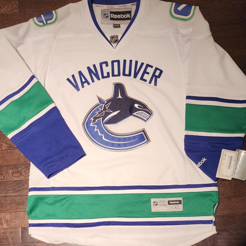 Vancouver Canucks Reebok Premier Blank Away Jersey! NHL Licensed