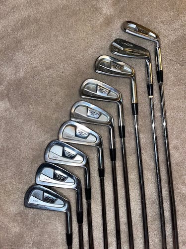 Used MENS Mizuno Right Handed T Zoid Pro Forged Iron Set Stiff Flex 9 Pieces Steel Shaft