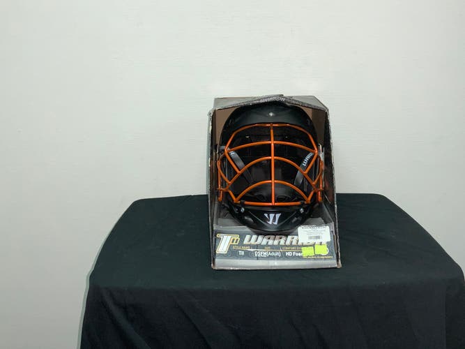 New Warrior TII Helmet matte black with orange chrome mask