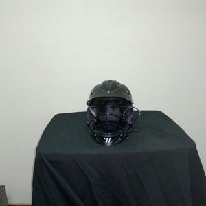 New Warrior TII Helmet matte black with royal blue chrome mask