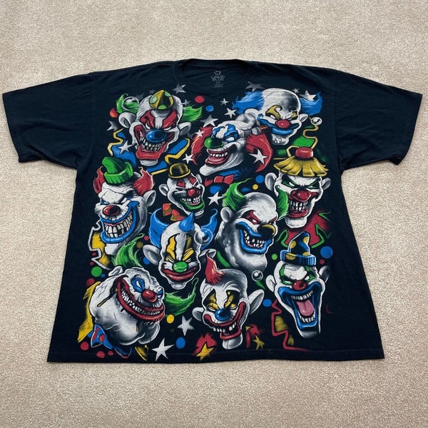 Liquid Blue Joker Clown Black T-Shirt