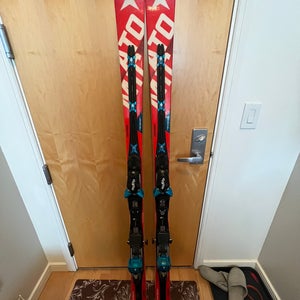 Used Unisex 2018 Atomic Racing Race GS Skis With Bindings Max Din 12