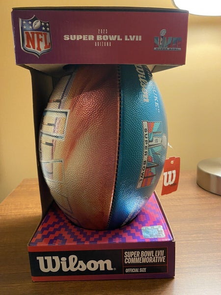 Super Bowl 57 Special Event Item. Official Metallic NFL Football.