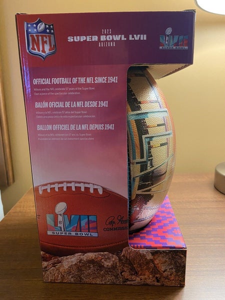 Super Bowl 57 Special Event Item. Official Metallic NFL Football