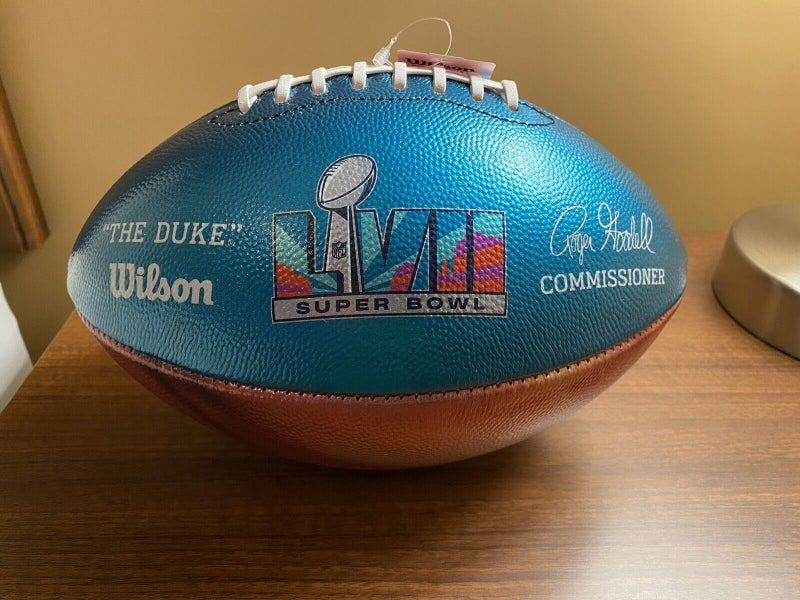 Super Bowl 57 Special Event Item. Official Metallic NFL Football.