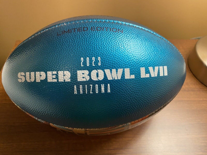 Super Bowl 57 Special Event Item. Official Metallic NFL Football