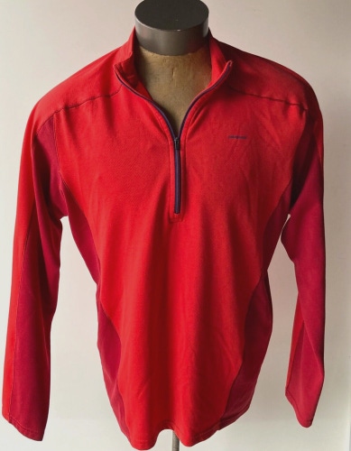 Patagonia Men's Capilene 3 Red Polartec 1/4-Zip Pullover Shirt ~ Size XL
