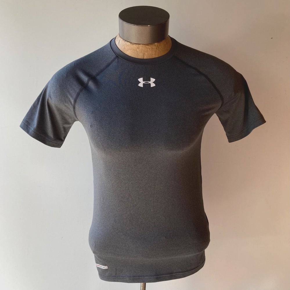 Under Armour Men's Gray Heat Gear Compression Short-Sleeved Shirt