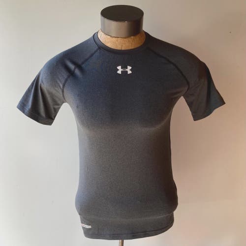 Under Armour Men's Gray Heat Gear Compression Short-Sleeved Shirt ~ Size Large