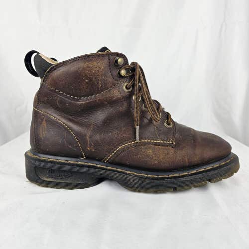 Dr Martens Mens Lace Up Ankle Brown Leather Boots 8B42 Textured Insole Mens 9