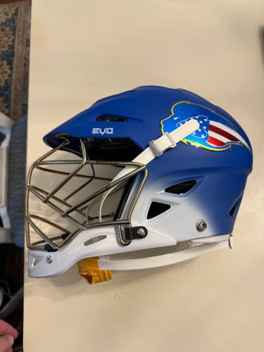 Hofstra Pride game worn Used Warrior lacrosse helmet