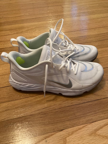 White Adult Used Size 9.5 (Women's 10.5) Turf Cleats Nike Alpha Huarache 8 Pro