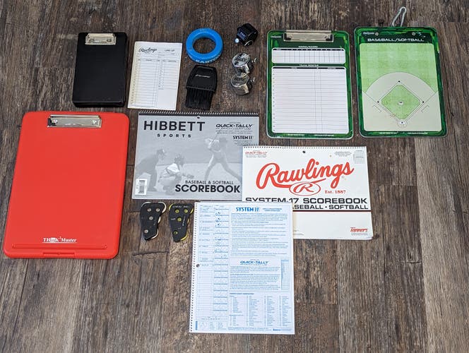 Baseball Coaching Accessories! Scorebooks, Lineup Cards, Exc...