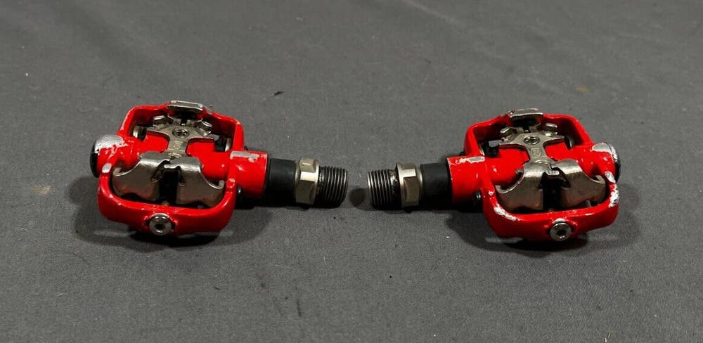 Vintage 1990s Ritchey Red Aluminum/CrMo Clipless Mountain Bike Pedals 9/16"