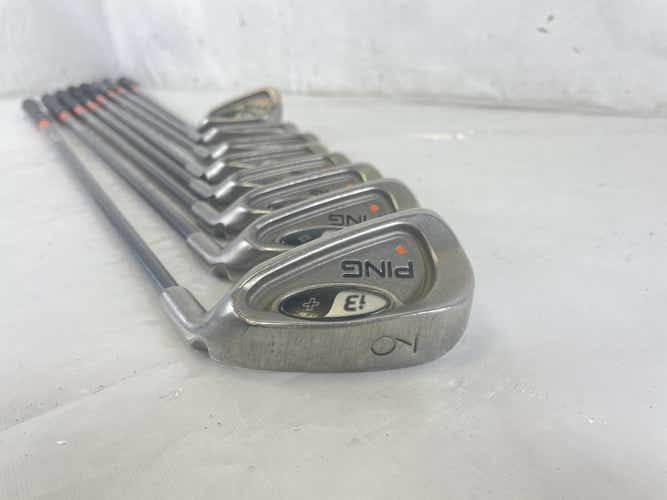 Used Ping I3+ Orange Dot 3i-pw Regular Flex Graphite Shaft Golf Iron Set Irons