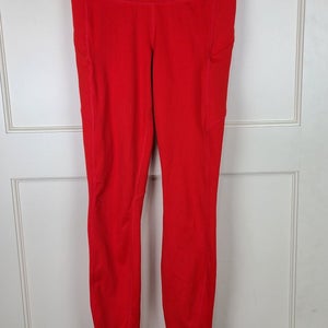Athleta Women's Fireball Orange Zip Stash Pockets Leggings Active 28" Inseam XS
